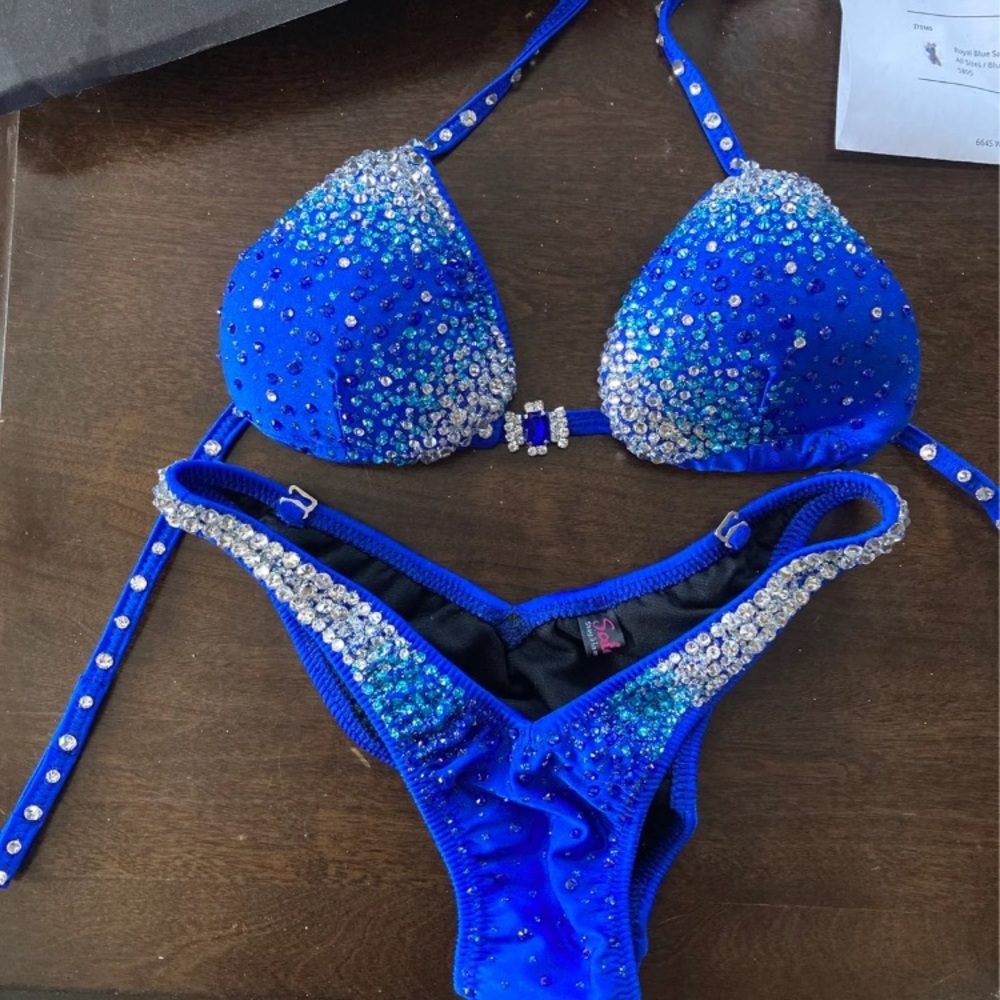 Royal Blue figure competition suit